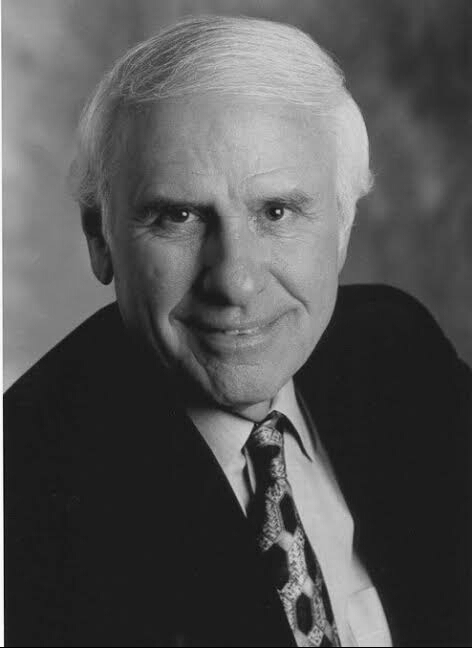 Jim Rohn black and white portrait