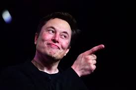 Elon Musk looking mischievious